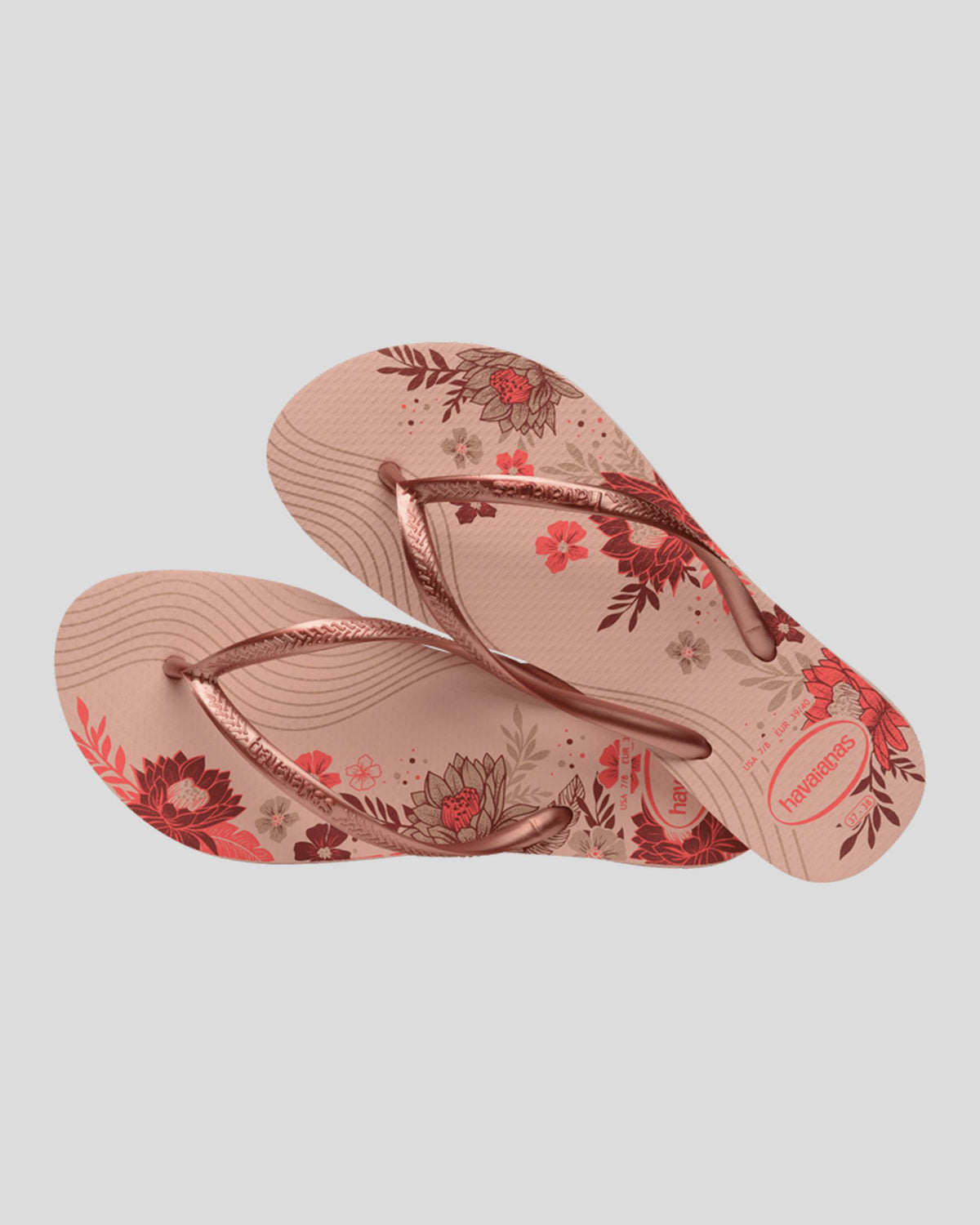 Havaianas Slim Organic Rose Ballet/Gold Flip-Flops