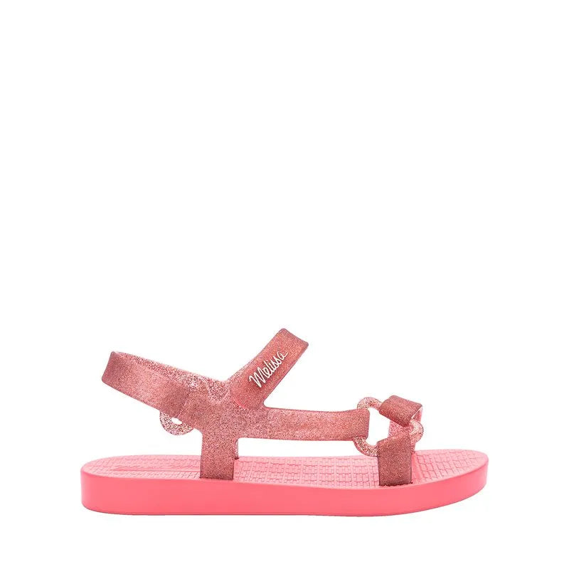Mini Melissa Sun Downtown Baby Medium Pink Glitter
