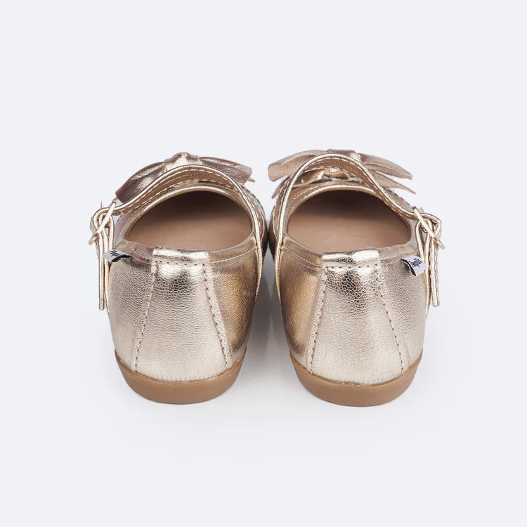 Pampili Mini Mariah Children's Shoes with Golden Knot Bow