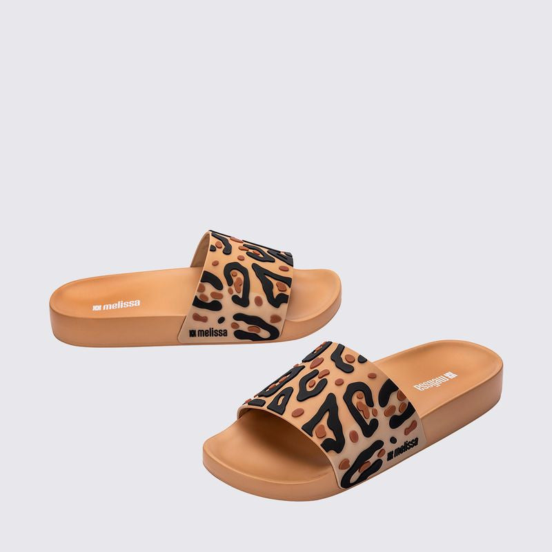 MELISSAS ANIMAL PRINT SLIDE beige/back