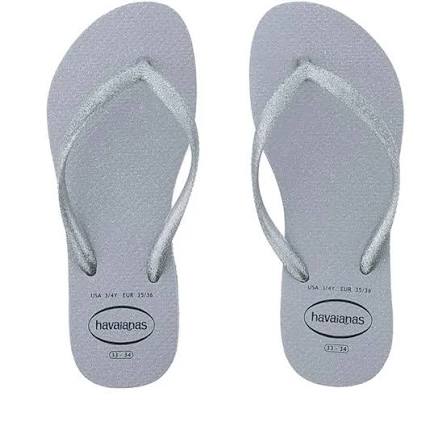 Havaianas Slim Gloss Grey Flip-Flops