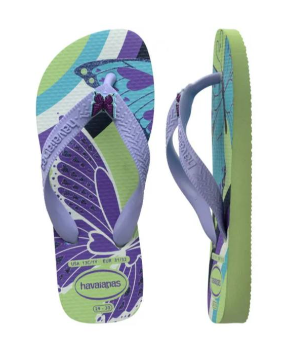 Havaianas Kids Fantasy Butterfly Lilac Flip-Flops