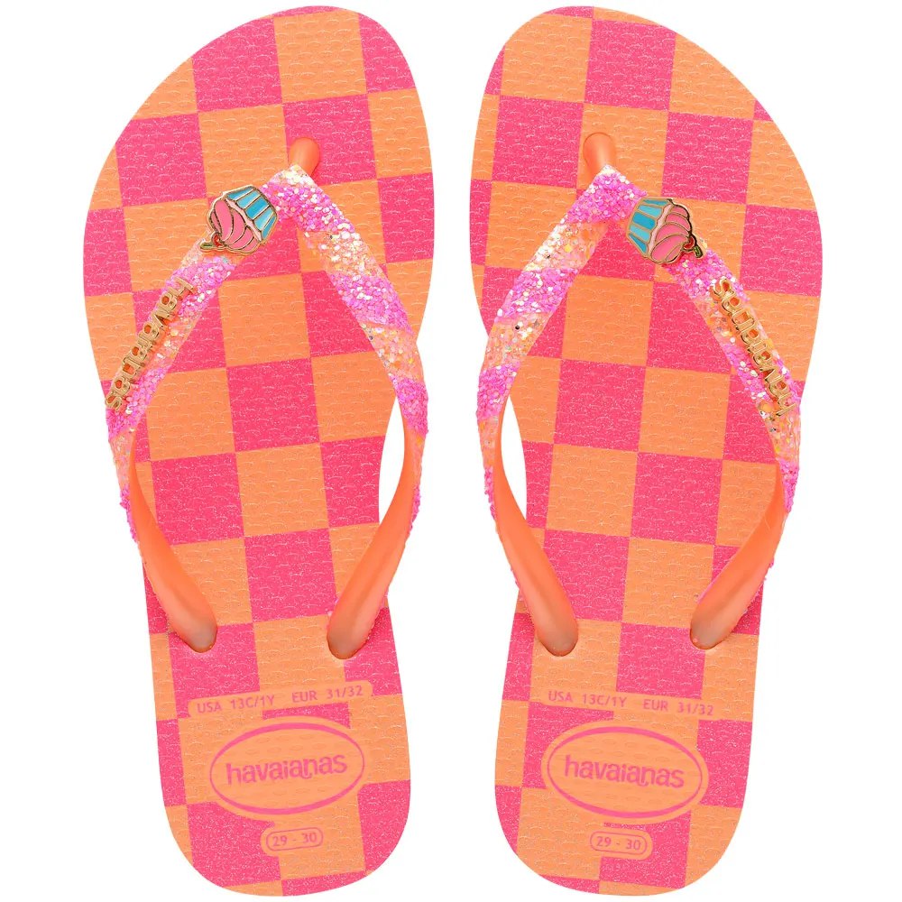 Havaianas Kids Slim Glitter Orange