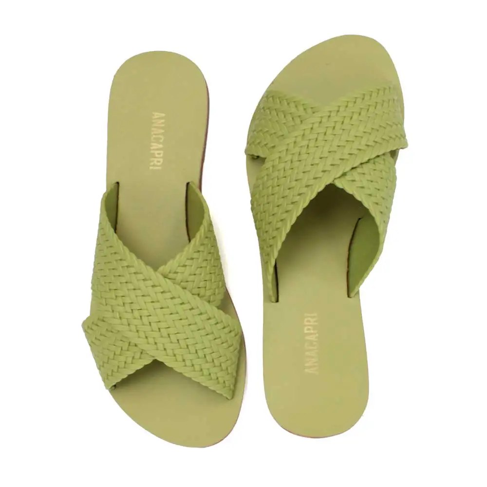 AnaCapri Double Slide Matcha Green