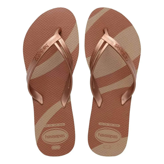 havaianas elegance print rose gold