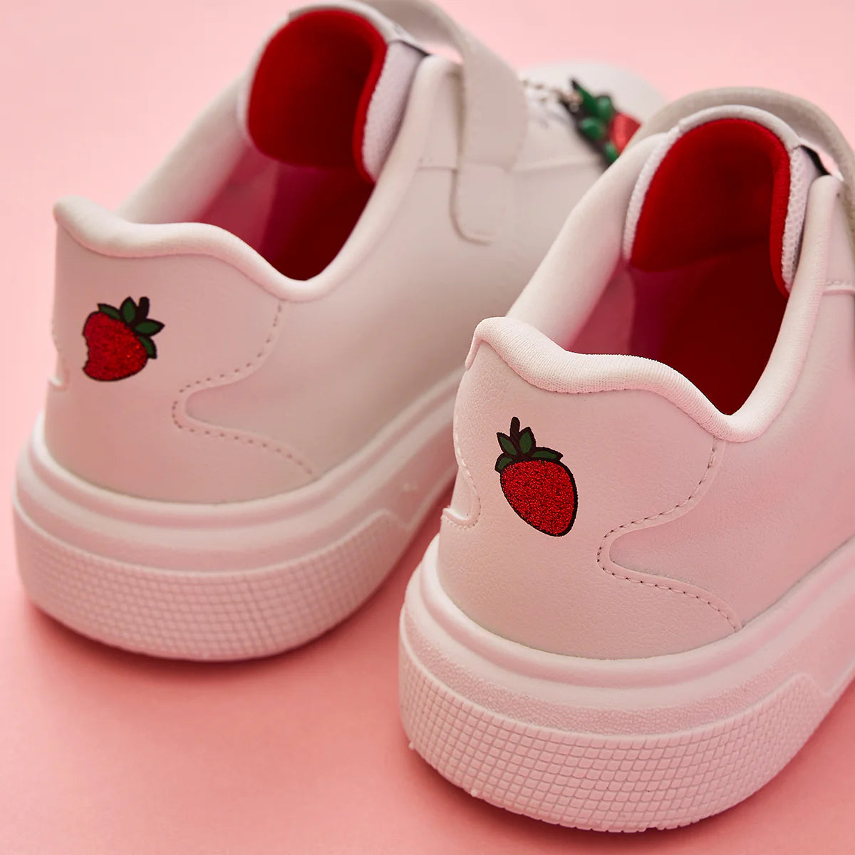 Pampili White Strawberry Children's Sneakers