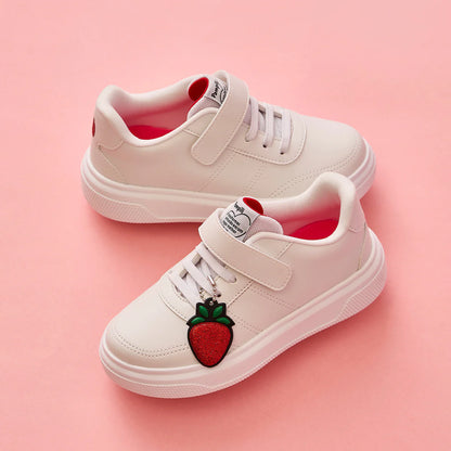 Pampili White Strawberry Children's Sneakers