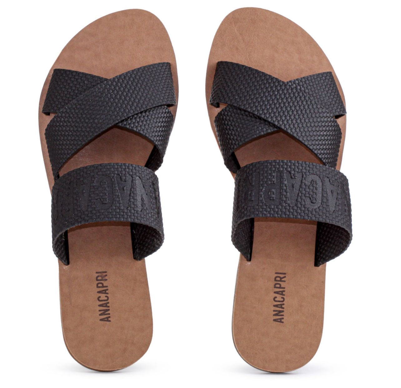 Anacapri Two Straps Black Slides