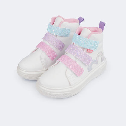 XP24 Colorful Glitter Heart Girls' Sneakers