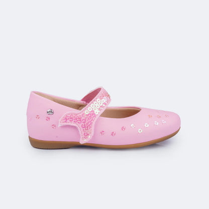 Pampili Ballerina Children's Shoes with Pink Mermaid Tail