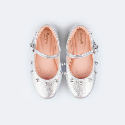 Pampili Ballerina Silver Sphere Children's Shoes