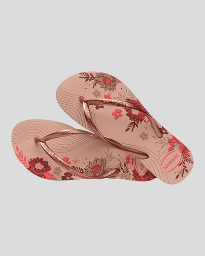 Havaianas Slim Organic Rose Ballet/Gold Flip-Flops