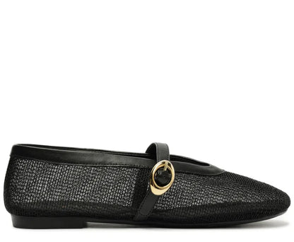 Brigitte Black Glamour Canvas Pumps