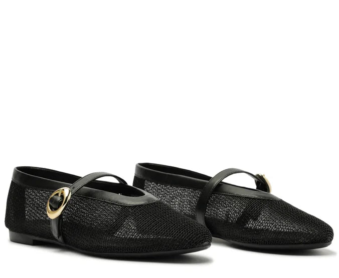 Brigitte Black Glamour Canvas Pumps