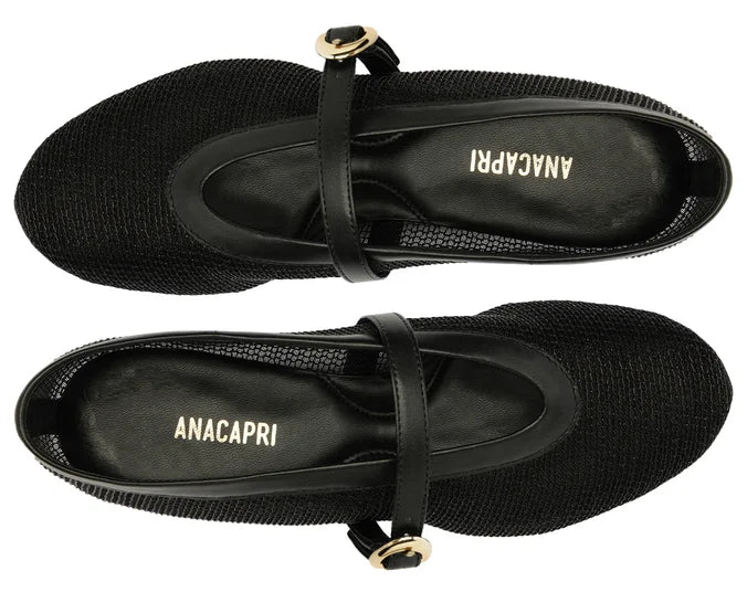 Brigitte Black Glamour Canvas Pumps