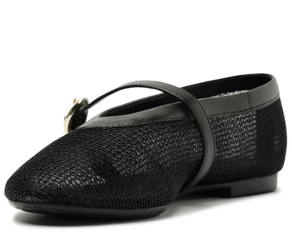 Brigitte Black Glamour Canvas Pumps