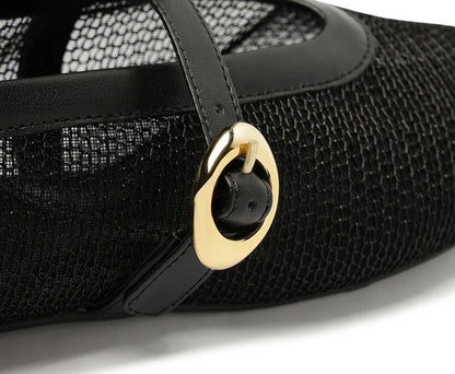 Brigitte Black Glamour Canvas Pumps