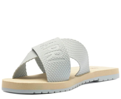 Blue Injected Strappy Flat Sandal