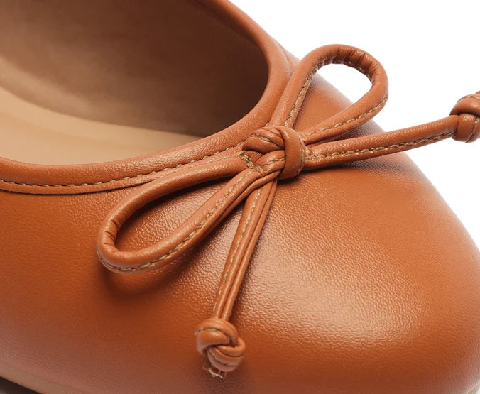 Classic Brown Bow Sneakers
