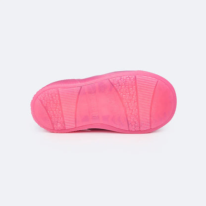 Pampili Yumi Easy-on Kids' Sneakers, Black and Pink Hearts