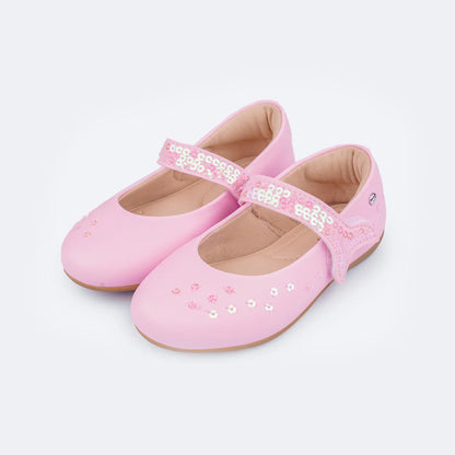 Pampili Ballerina Children's Shoes with Pink Mermaid Tail