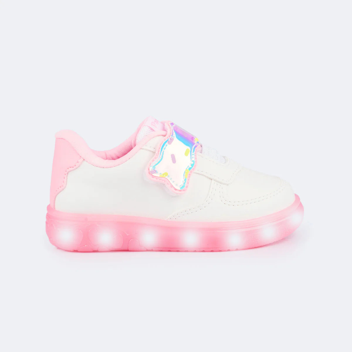 Pampili XP 24 White Pink Sweet Children's Led Sneakers