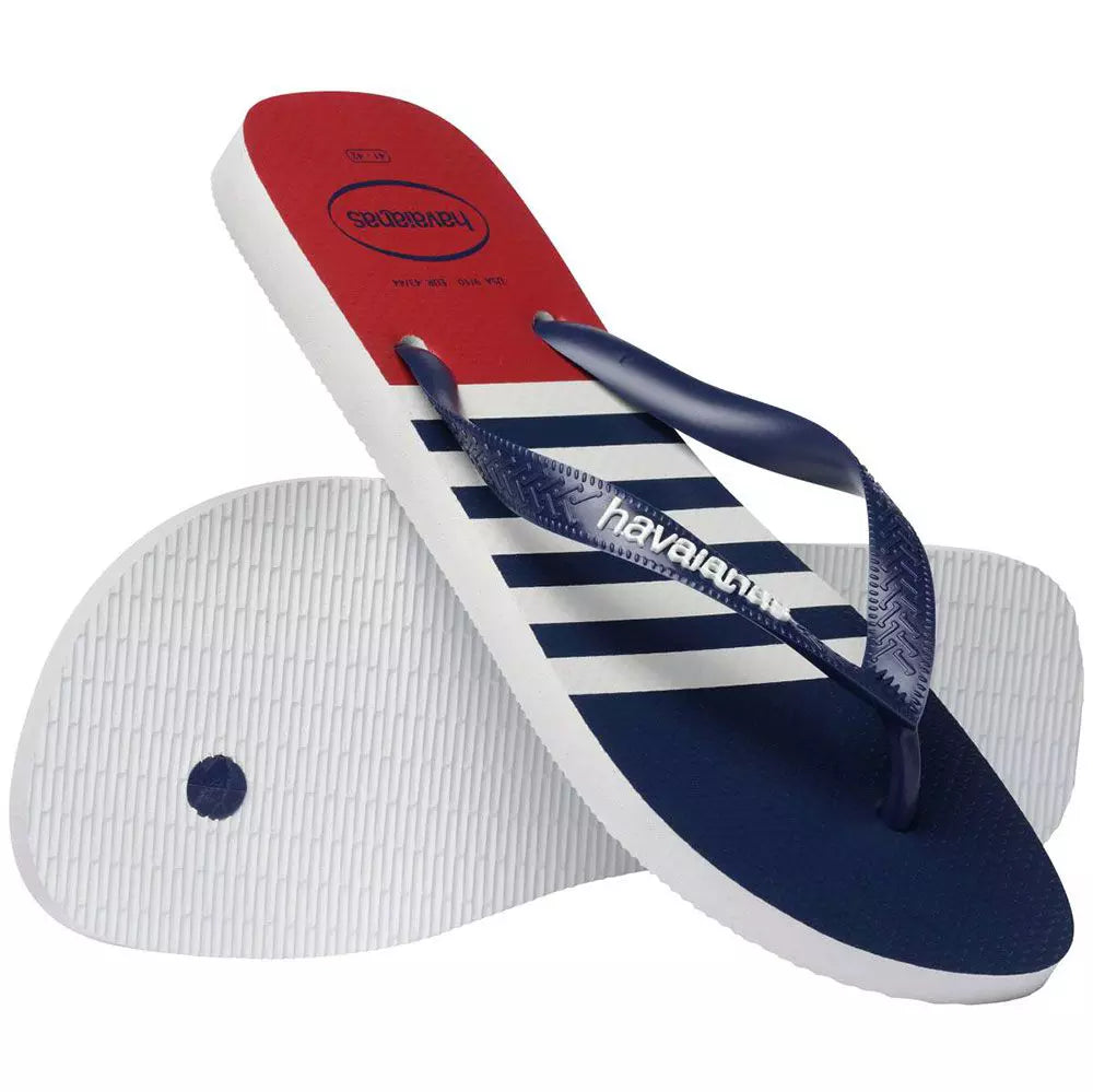 Havaianas Top Nautical White Navy Red Apache