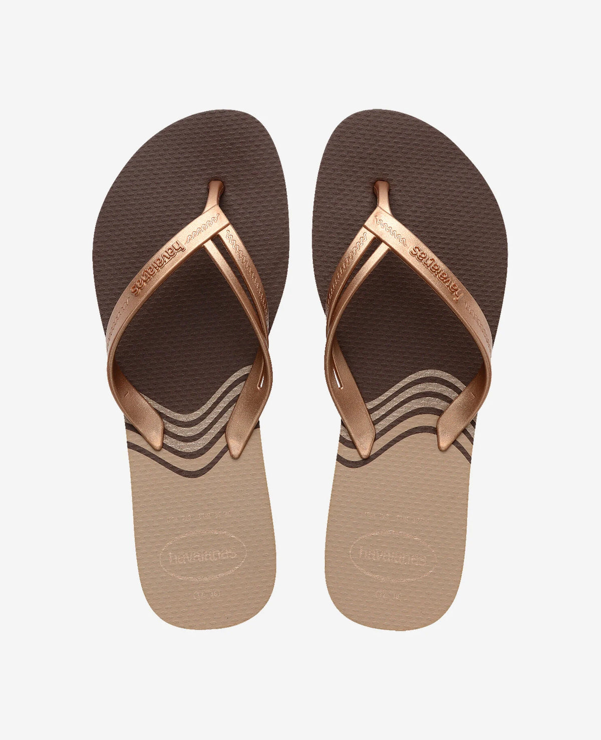 Havaianas Elegance Print Dark Brown Flip-Flops