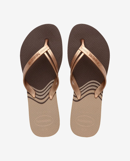 Havaianas Elegance Print Dark Brown Flip-Flops