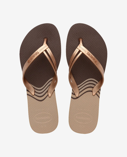 Havaianas Elegance Print Dark Brown Flip-Flops