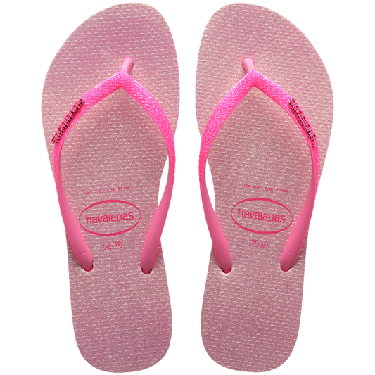 Havaianas Women's Adult Ridescent Pink Glitter Flip Flops