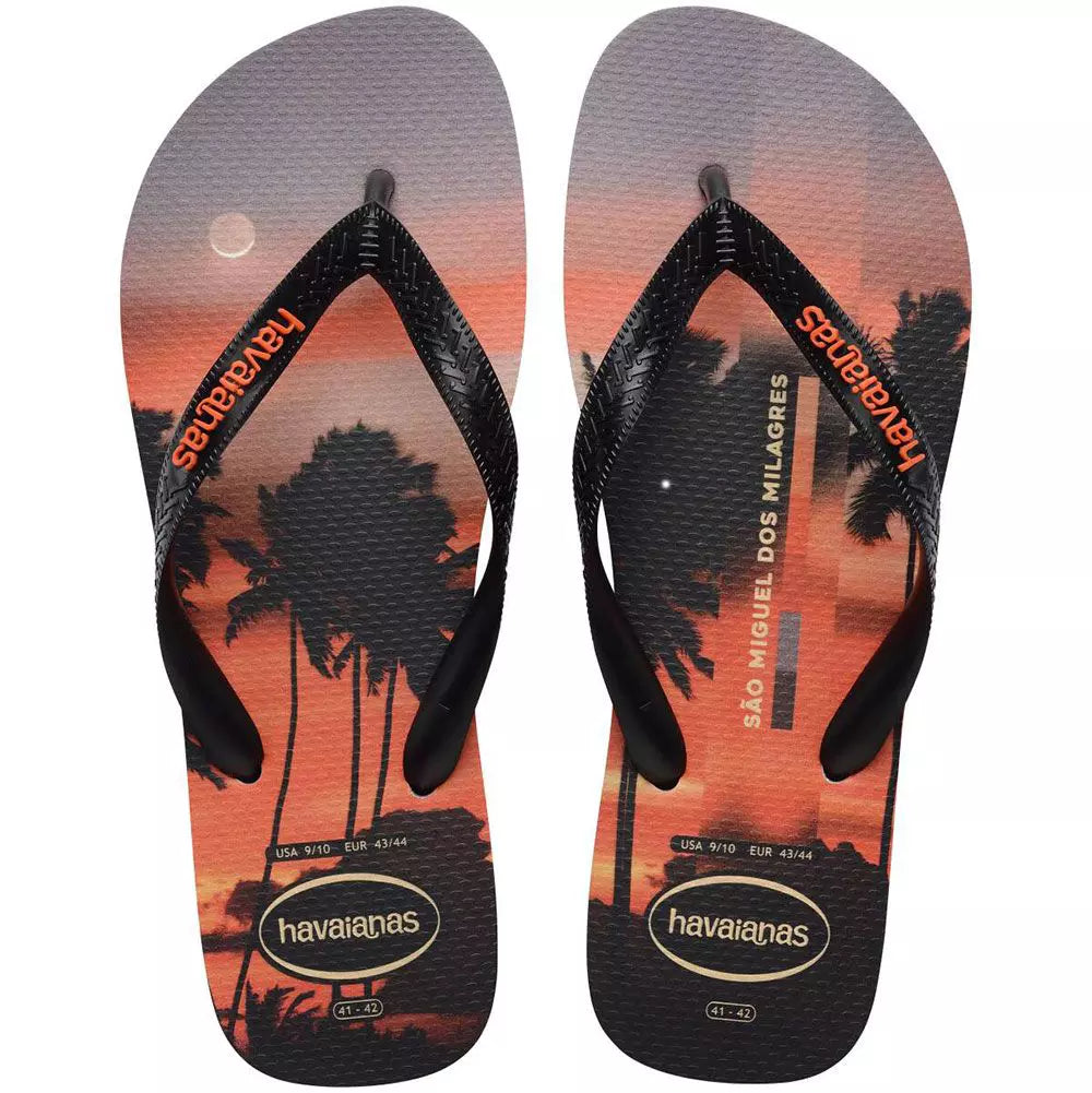 Havaianas Top Surfer Gray Steel Black Orange Sunset
