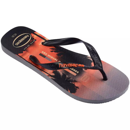Havaianas Top Surfer Gray Steel Black Orange Sunset
