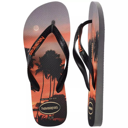 Havaianas Top Surfer Gray Steel Black Orange Sunset