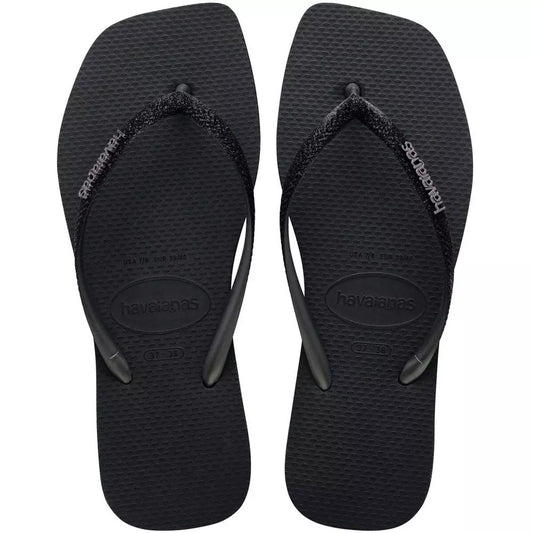 havaianas slim square sparkle black