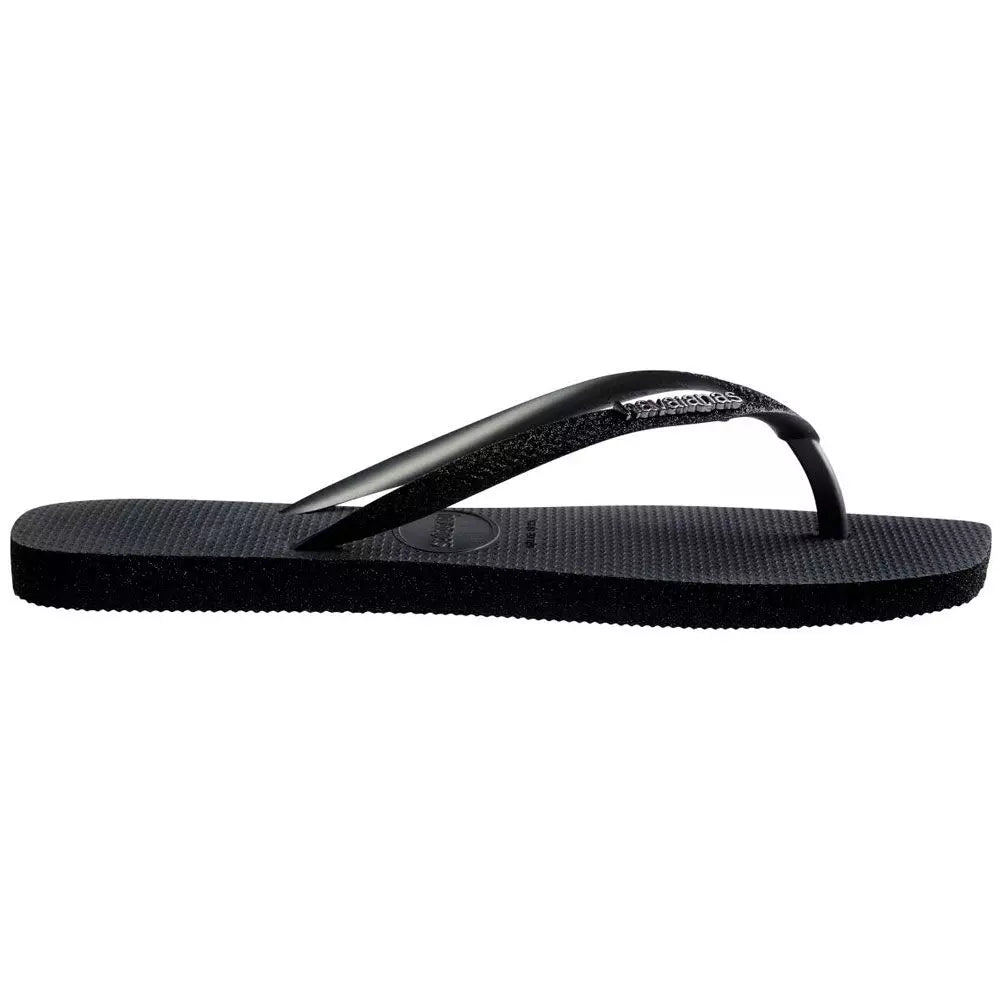 havaianas slim square sparkle black