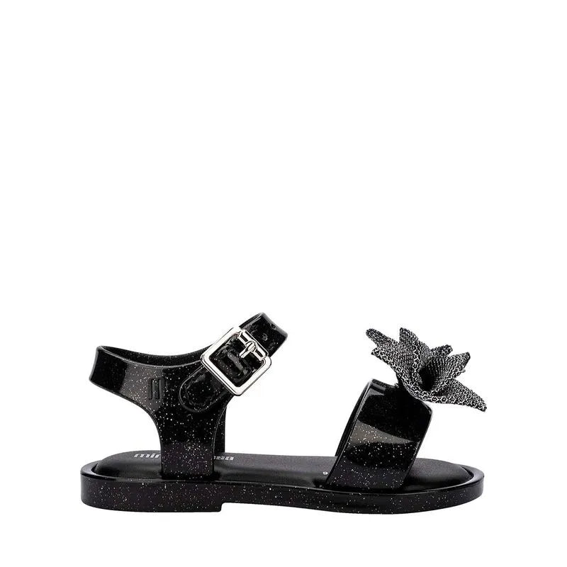 Mini Melissa Mar Sandal Sweet Baby Preto Glitter