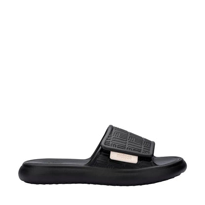 Melissa free fuzzy slide black