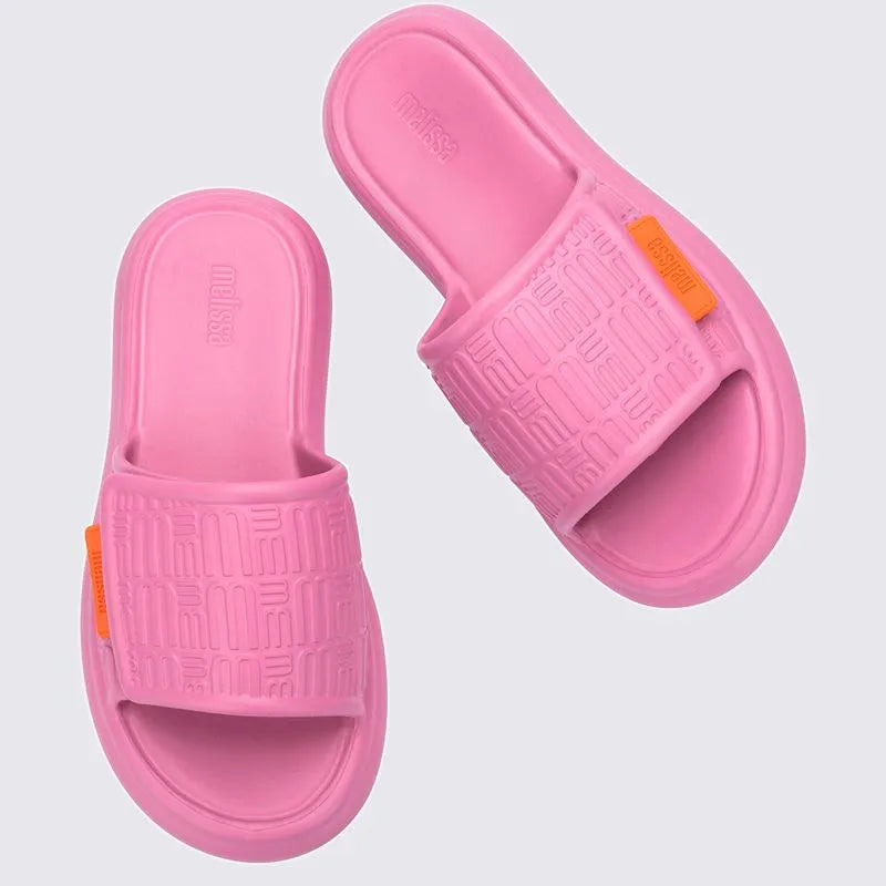 melissa free fuzzy slide rosa