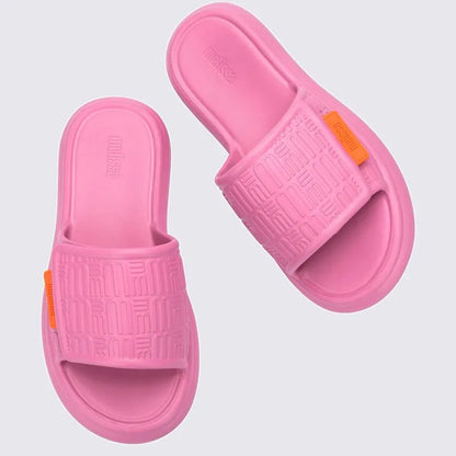 melissa free fuzzy slide rosa