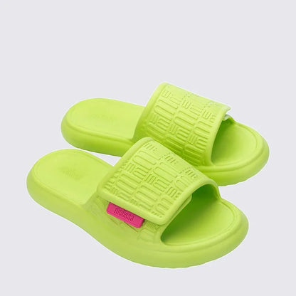Melissa Free Fuzzy Slide Green
