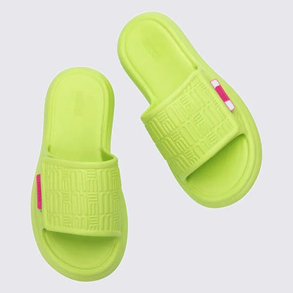 Melissa Free Fuzzy Slide Green