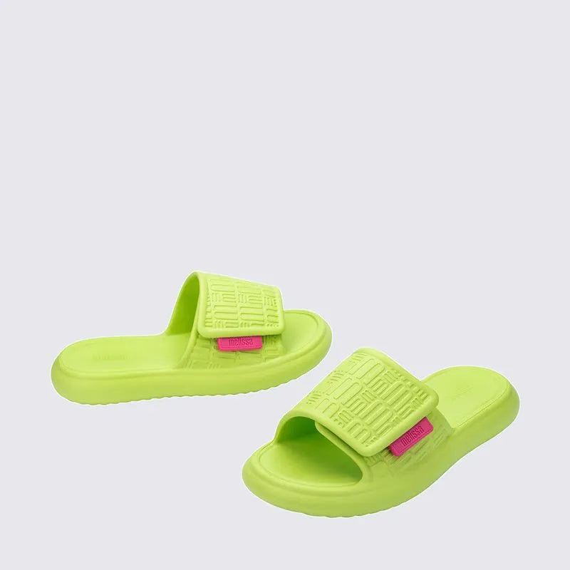 Melissa Free Fuzzy Slide Green