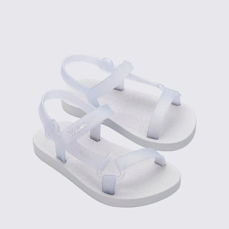 Mini Melissa Sun Downtown Baby White Glass Glitter