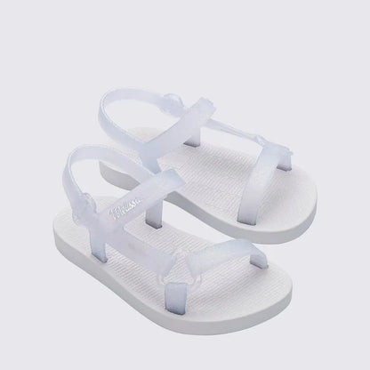 Mini Melissa Sun Downtown Baby White Glass Glitter
