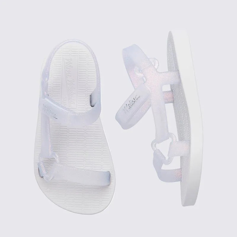 Mini Melissa Sun Downtown Baby White Glass Glitter