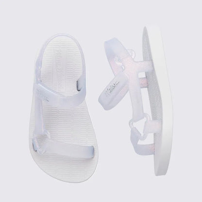 Mini Melissa Sun Downtown Baby White Glass Glitter