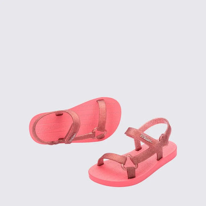 Mini Melissa Sun Downtown Baby Medium Pink Glitter