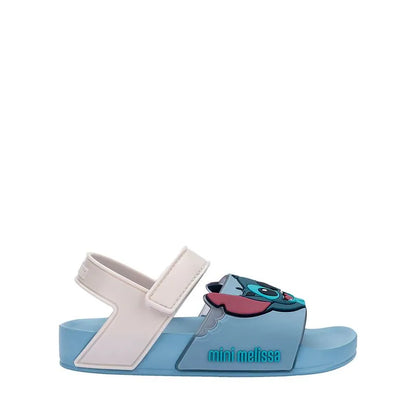 Mini Melissa Flowing Sandal + Stitch Baby Blue White