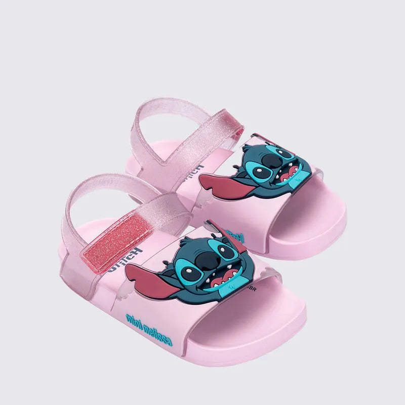 Mini Melissa Flowing Sandal + Stitch Baby Pink